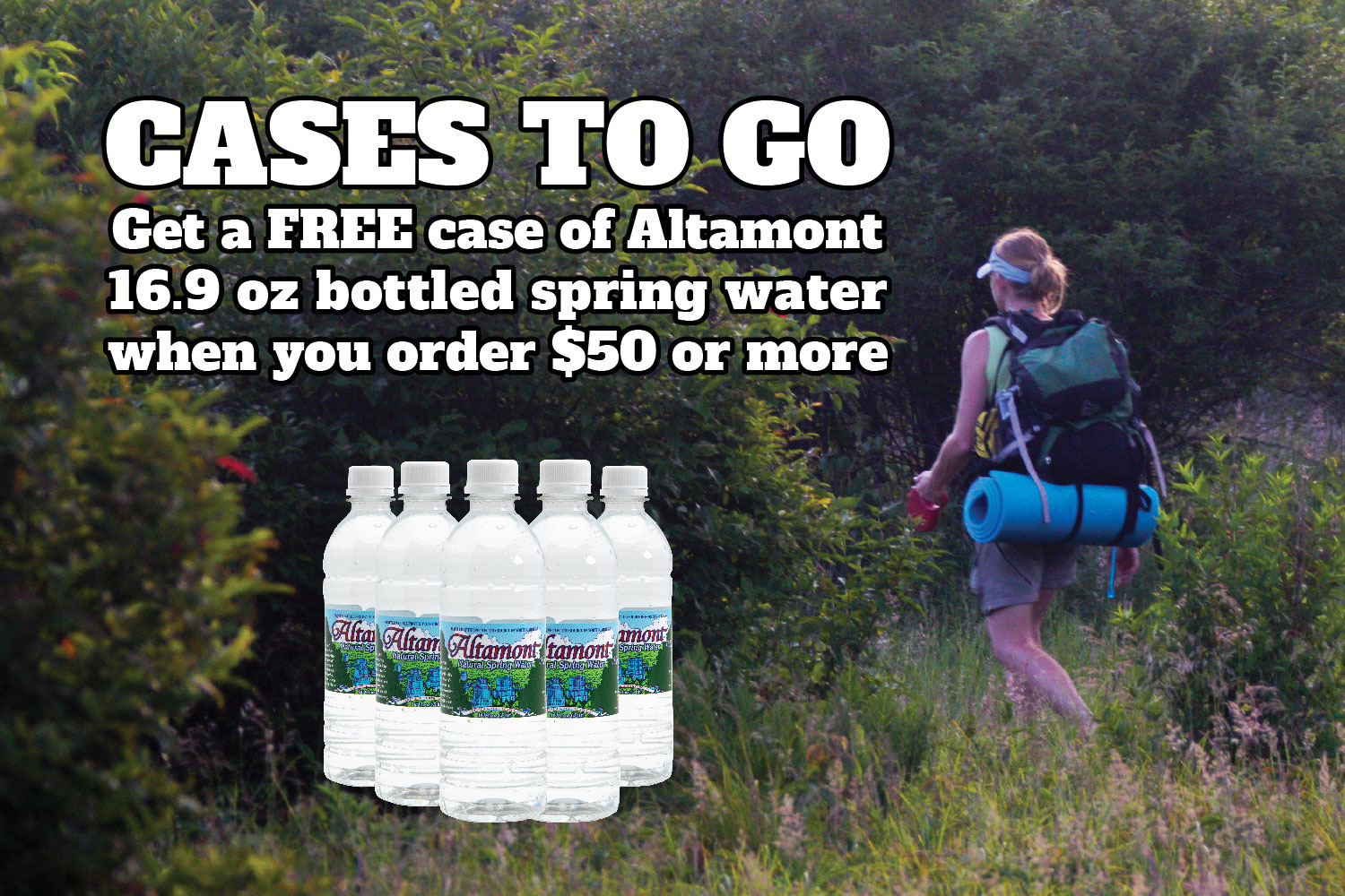 Get a free case of water